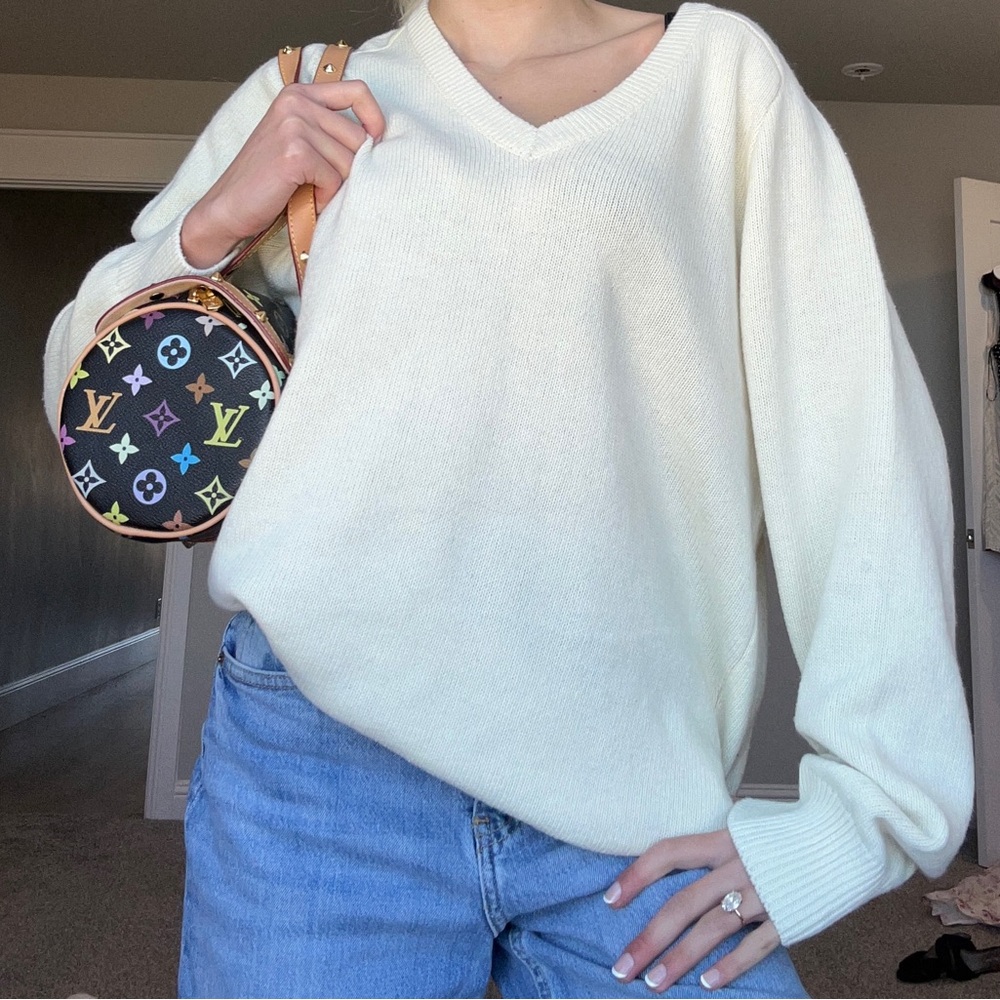 Brandy Melville Cream Oversized Sweater